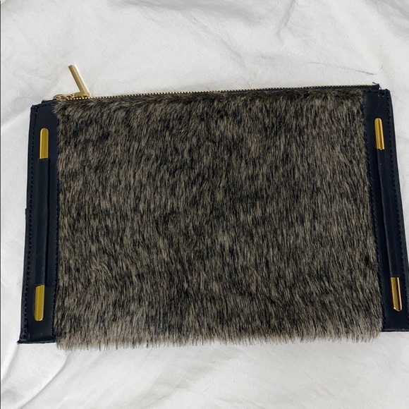 French Connection Handbags - Bag Small Clutch Faux Fur NWOT